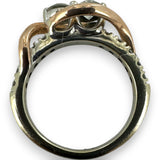 Kay Ever Us Collection 14kt White and Rose Gold Two-Stone 0.96ctw Diamond Wedding Ring Size 5.5