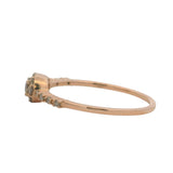 Le Vian Solid 14kt Rose Gold and Chocolate and Nude Diamonds Halo Ring Size 7.75