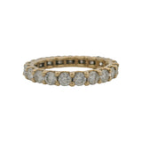 Solid 14kt Yellow Gold and Cubic Zirconia 3.3mm Eternity Band Ring Size 7