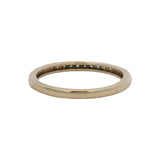 Solid 10k Yellow Gold Diamond 2mm Half-Eternity Stackable Band Ring Size 5.75