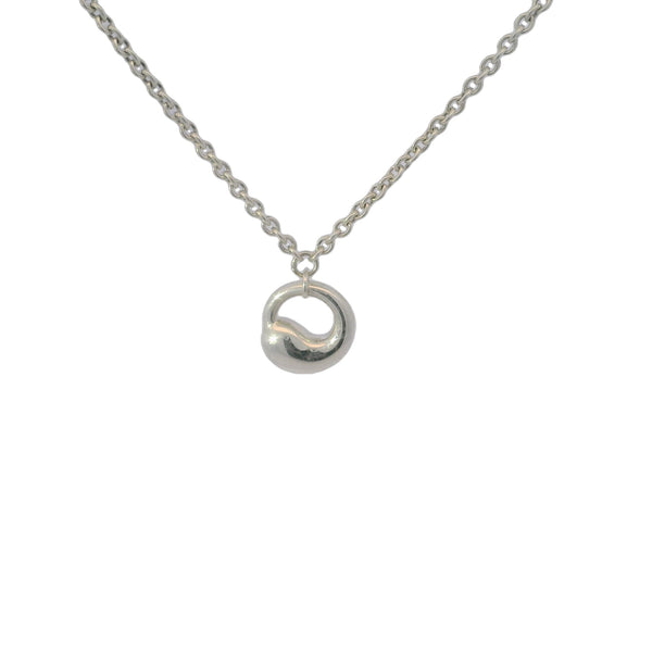 Tiffany & CO Elsa Peretti 925 Sterling Silver Eternal Circle Charm Station 7.25" Bracelet Made In Spain