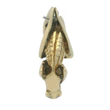 Vintage Solid 14kt Yellow Gold 17g Unique Grasshopper Insect Bug Ring With Diamond Eyes Size 8