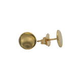 Solid 14kt Yellow Gold 7mm Flat Disc Stud Earrings