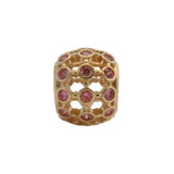Pandora Solid 14kt Yellow Gold and Pink CZ "Spotlight" Spacer Charm