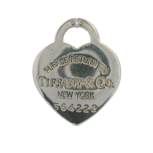 Tiffany & Co 925 Sterling Silver Please Return To Tiffany New York Heart Tag Pendant