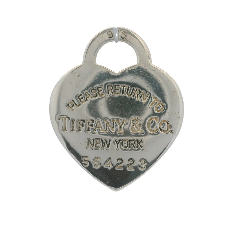 Tiffany & Co 925 Sterling Silver Please Return To Tiffany New York Heart Tag Pendant