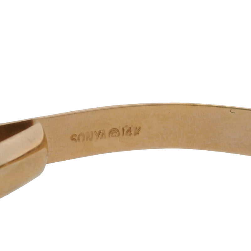 Sonya's Jewelry Solid 14tkt Rose Gold Balance Coil Hook Clasp Bangle Bracelet 7.5"