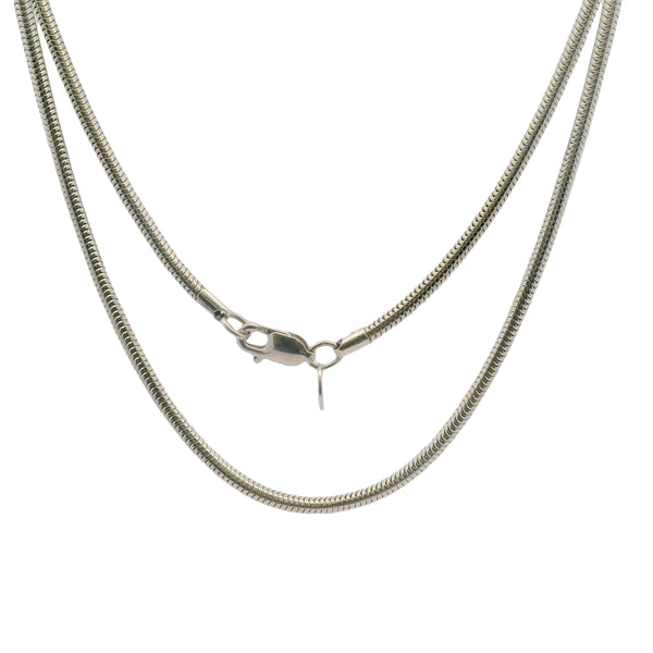 Tiffany & Co 925 Sterling Silver Men's Unisex Sleek 18" Snake Chain
