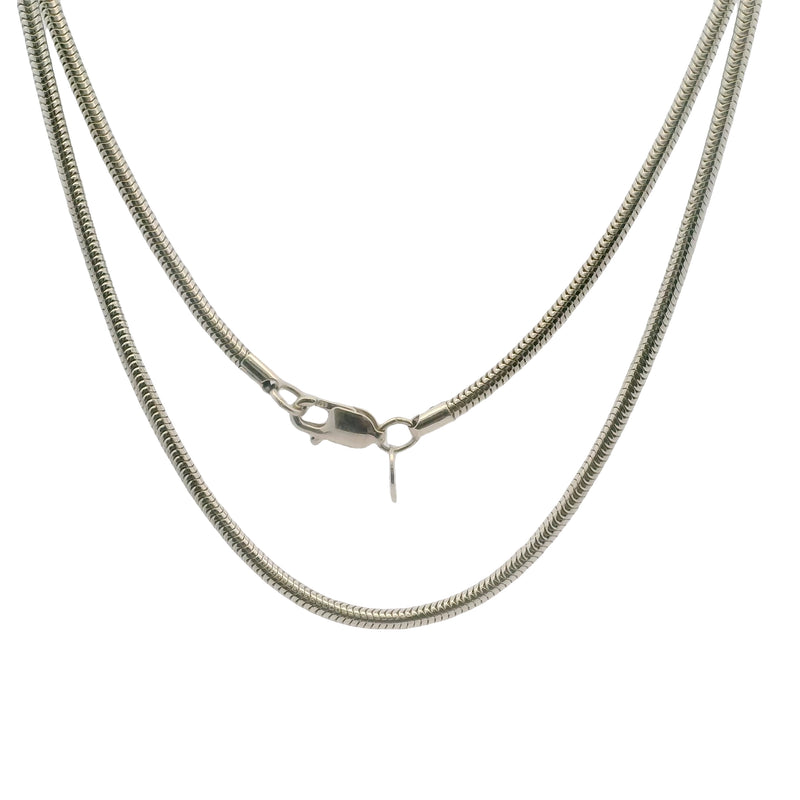 Tiffany & Co 925 Sterling Silver Men's Unisex Sleek 18" Snake Chain