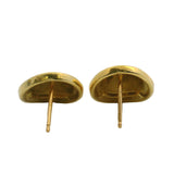 Vintage Robert Lee Morris Solid 18kt Yellow Gold Disc Button 13mm Stud Earrings