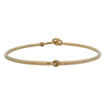 MAOR Solid 18kt Yellow Gold Circinus Hook Bangle Bracelet Size 7.5 M