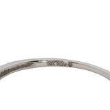 Solid 14kt White Gold and Diamond Thin 1.6mm Wedding Stackable Ring Size 7.75