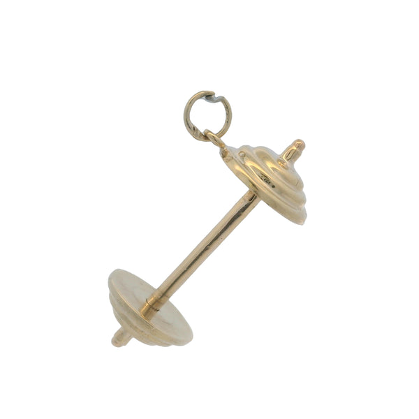 Dije colgante con forma de barra de oro amarillo macizo de 14 kt