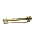 Vintage Italian 18kt Yellow and White Gold Sheet Music Musical Notes Pin Brooch