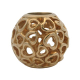 Pandora Rare Retired 14kt Yellow Gold Glowing With Love Hearts Bead Spacer Charm