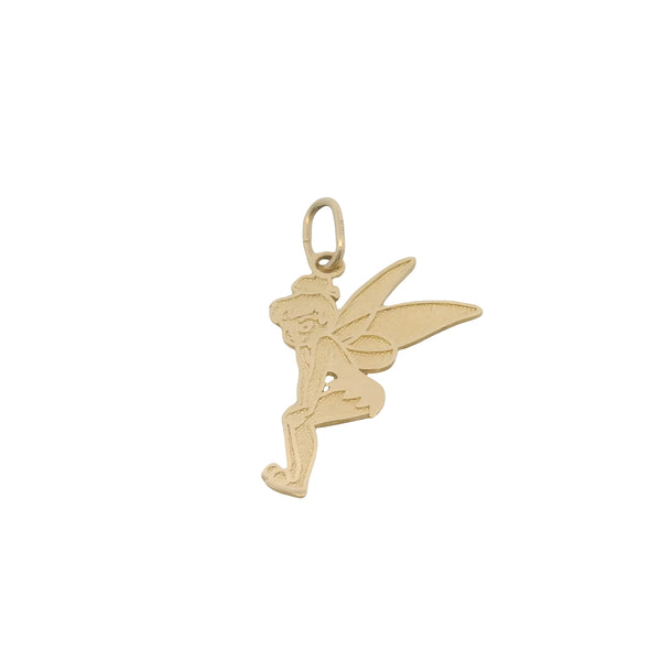 Vintage Disney Solid 14kt Yellow Gold Tinkerbell Pendant