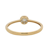 Bony Levy Solid 18kt Yellow Gold and Diamond Round Cluster Ring Thin Band Size 7