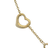 Tiffany & Co Elsa Peretti 18kt Yellow Gold Open Hearts 5 Heart 7.5" Bracelet