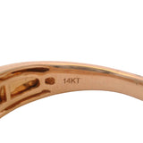 Le Vian Solid 14kt Rose Gold and Channel Set 0.50ctw Diamond Wedding Band Size 9
