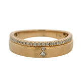 Solid 14kt Yellow Gold Princess and Round Cut Diamond Crown Style 5.3mm Band Ring Size 10