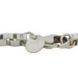 Tiffany & Co 925 Sterling Silver Venetian Box Link Chain 7.75" 4mm Bracelet