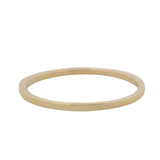 Solid 14kt Yellow Gold and Diamond Thin Dainty Half-Eternity Band Ring Size 10.5