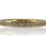 Pandora 14kt Yellow Gold CZ Cubic Zirconia and Enamel Stacking Ring