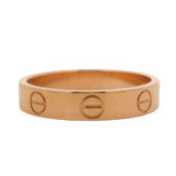 Cartier Love Collection Solid 18kt Rose Gold Small Model Love Screw Ring Size 5.75