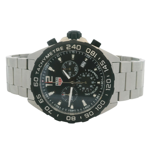 Tag Heuer CAZ1010 43mm Chronograph Black Dial Steel Watch