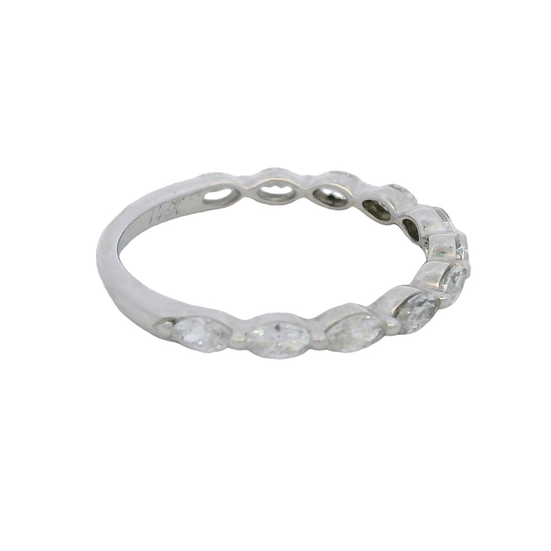 Banda de Media Eternidad Neil Lane Premiere de Oro Blanco de 14kt con Diamantes Marquesa Talla 6