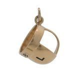 Vintage Solid 14kt Yellow Gold Baseball Sports Cup Underwear Charm