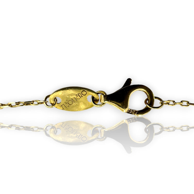 NEONERO Retired Solid 18kt Gold Two-Tone Filigree Figure 8 Station 32" Chain Necklace Made in Italy