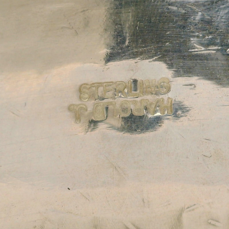 Harold J Navajo Native American 925 Sterling Silver 22mm Wide Diamond Pattern Cuff Bracelet