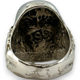 Vintage 1986 G&S Collectable 925 Sterling Silver Skull and Bones Heavy Biker Ring Size 9