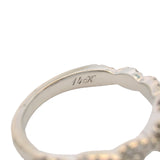 Neil Lane 14kt White Gold Pear Cut Diamond Halo Twist Band Engagement Ring Size 6.5