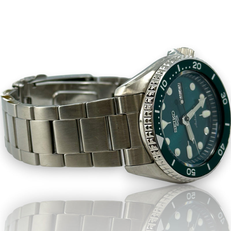 Seiko 5 Sports Geen Teal Dial SRPD61 Steel Black Dial 43mm Watch