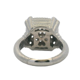 Judith Ripka Vintage 925 Sterling Silver CZ Large Cluster Cocktail Ring Size 6