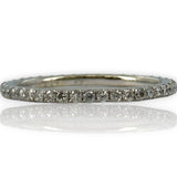 Thin 0.49ctw Diamond Eternity Ring Size 5.5 18kt White Gold Stackable