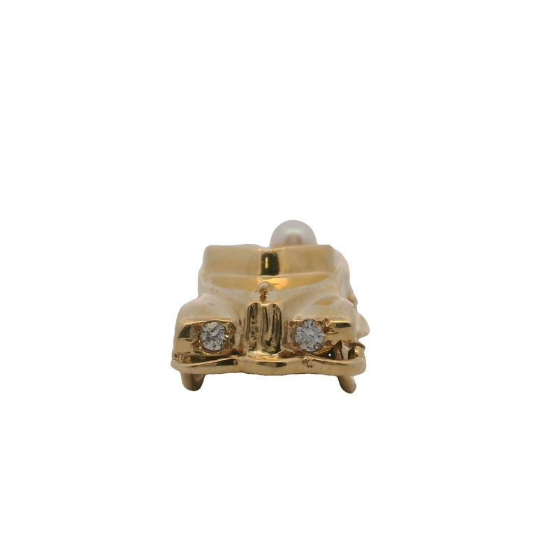 Vintage Automobile Car Cruising 14k 585 Yellow Gold Charm Pendant