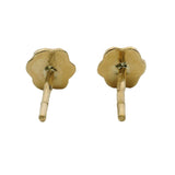 Vintage 2002 Egyptian Solid 18kt Yellow Gold 6.5mm Flower Stud Earrings