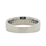 Vera Wang Love Solid 14kt White Gold Diamond and Sapphire Men's Band Size 10
