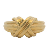Vintage 1990 Tiffany & Co Solid 18kt Yellow Gold Signature X Knot Ring Size 6