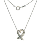 Tiffany & Co Paloma Picasso Collection Loving Heart 16" Necklace In 925 Sterling Silver