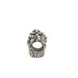 Pandora Retired 925 Sterling Silver and 14kt Yellow Gold Love Flower Bouquet Slider Charm