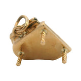 Vintage Solid 14kt Yellow Gold and Enamel Piano Dangle Charm