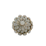 Vintage Solid 14kt Yellow Gold and Cabochon Opals Thai Princess Cluster Ring Size 6