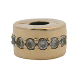 Pandora Solid 14kt Yellow Gold and Cubic Zirconia Clip Spacer Charm