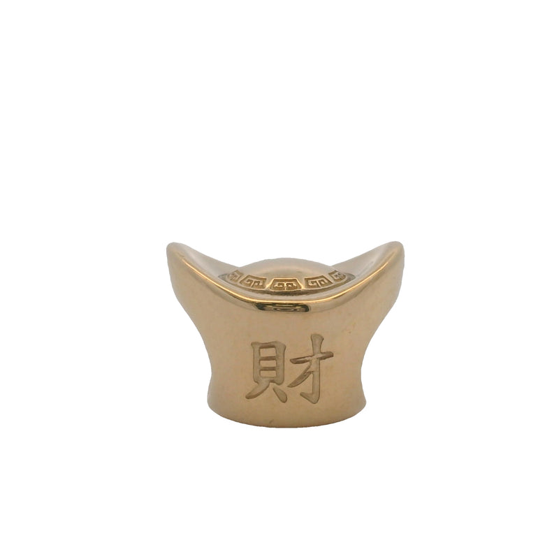 Retired Pandora Rare Solid 14kt Yellow Gold Chinese Yuanbao Ingot Spacer Slider Charm