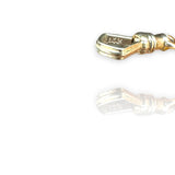 1920s Art Deco National Gold Chain Co 14kt White Gold 14" Pocket Watch Engraved Bar Chain Fob