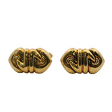 Bulgari Bvlgari Solid 18kt Yellow Gold Doppio Cuore Knot 19g Cufflinks Made in Italy
